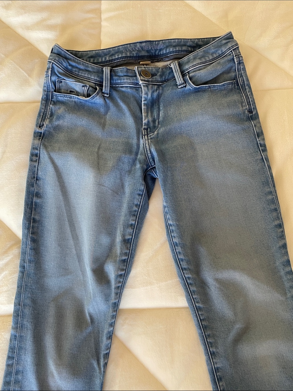 Banana Republic Women's Light Blue Skinny Stretch Jeans Y2K